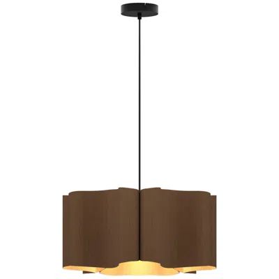 Bruck Lighting Paulina Pendant Wep Light - Black Finish - Ebony Shade Made To Order