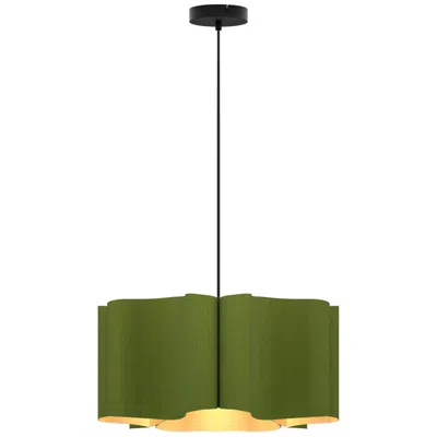 Bruck Lighting Paulina Pendant Wep Light - Black Finish - Green Shade Made To Order