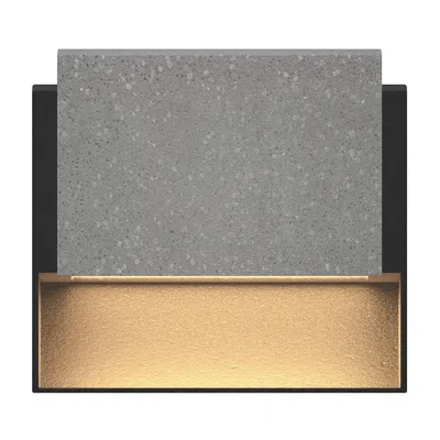 Bruck Lighting Piazza 1 5.5"w Anthracite, Concrete Led Outdoor Step Light Made To Order