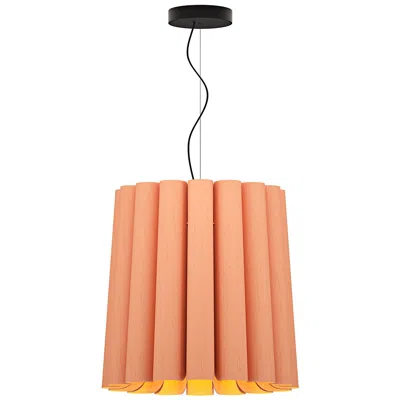 Bruck Lighting Renata Long Pendant Wep Light - Black Finish - Rose Shade Made To Order