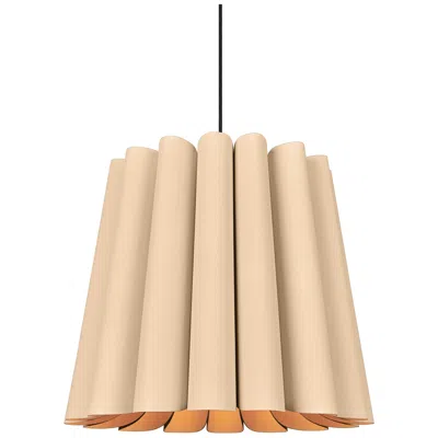 Bruck Lighting Renata Long Pendant Wep Light Collection - Black Finish - Ash Shade