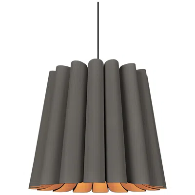 Bruck Lighting Renata Long Pendant Wep Light Collection - Black Finish - Ebony Shade