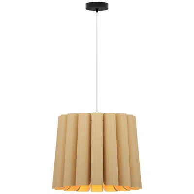Bruck Lighting Renata Medium Pendant Wep - Ash Shade - Black Canopy - Size 22 In Brown