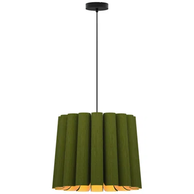 Bruck Lighting Renata Medium Pendant Wep Green Shade Black Canopy Size 22 Made To Order