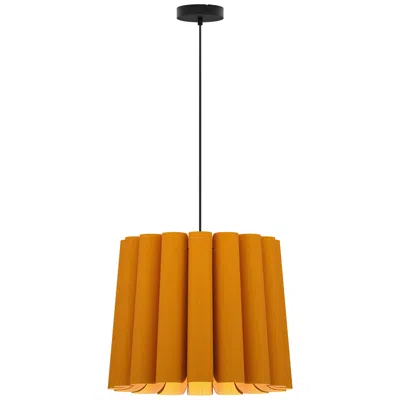 Bruck Lighting Renata Medium Pendant Wep - Ocher Shade - Black Canopy - Size 22
