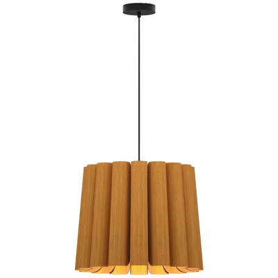 Bruck Lighting Renata Medium Pendant Wep - Petribi Shade - Black Canopy - Size 22