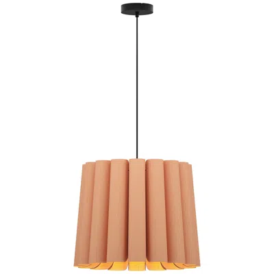 Bruck Lighting Renata Medium Pendant Wep - Rose Shade - Black Canopy - Size 22 In Pink