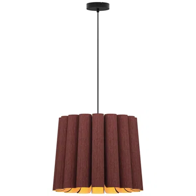 Bruck Lighting Renata Medium Pendant Wep - Violet Shade - Black Canopy - Size 22
