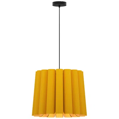 Bruck Lighting Renata Medium Pendant Wep - Yellow Shade - Black Canopy - Size 22