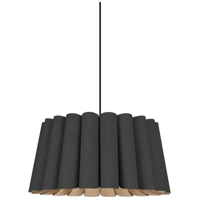 Bruck Lighting Renata Pendant Wep Light - Black Finish - Ebony Shade Made To Order