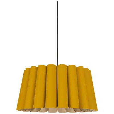 Bruck Lighting Renata Pendant Wep Light - Black Finish - Ocher Shade Made To Order