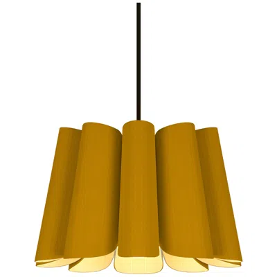 Bruck Lighting Renata Pendant Wep Light - Black Finish - Ocher Shade Made To Order