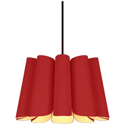 Bruck Lighting Renata Pendant Wep Light - Black Finish - Red Shade Made To Order