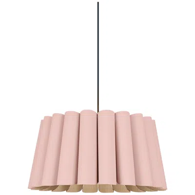 Bruck Lighting Renata Pendant Wep Light - Black Finish - Rose Shade Made To Order