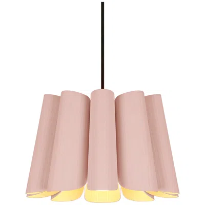 Bruck Lighting Renata Pendant Wep Light - Black Finish - Rose Shade Made To Order