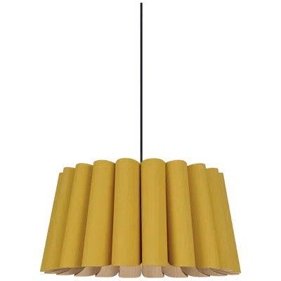 Bruck Lighting Renata Pendant Wep Light Collection - Black Finish - Yellow Shade