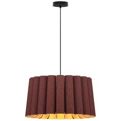 Bruck Lighting Renata Wep Collection 11.8" Violet Pendant In Burgundy