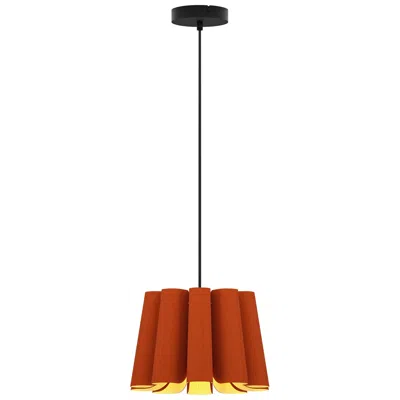 Bruck Lighting Renata Wep Collection 7.9" Terracotta Pendant In Brown