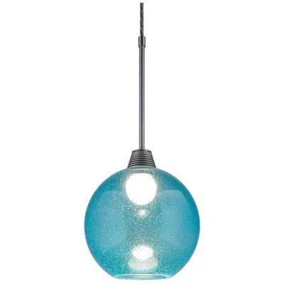 Bruck Lighting Rome 7.9" Led Matte Chrome Pendant W/ Bourbon & Matte White Glass