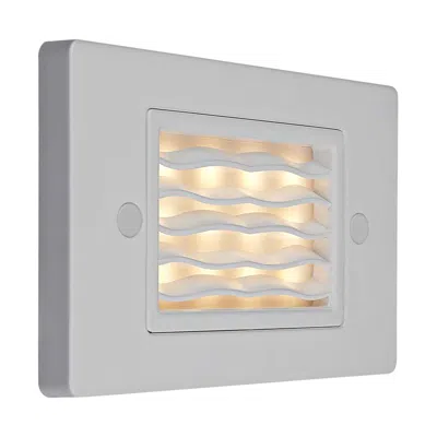 Bruck Lighting Step 4 3/4"w Horizontal Wave Amber Led Outdoor Step Light