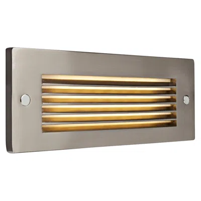 Bruck Lighting Step 8 3/4"w Brushed Louver Nickel Outdoor Led Step Light