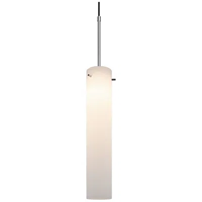Bruck Lighting Titan 2 4" Chrome Kiss Canopy Led Pendant W/matte White Glass Made To Order