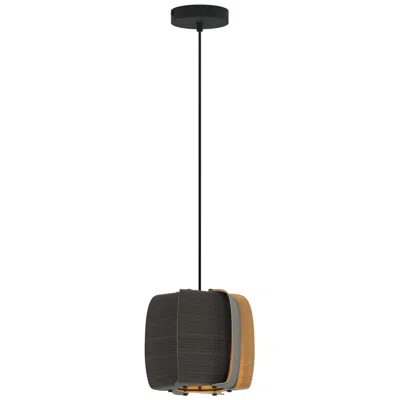 Bruck Lighting Wep Alba 26 10.25"w Pendant Black Finish With Ebony/ash Shade Made To Order