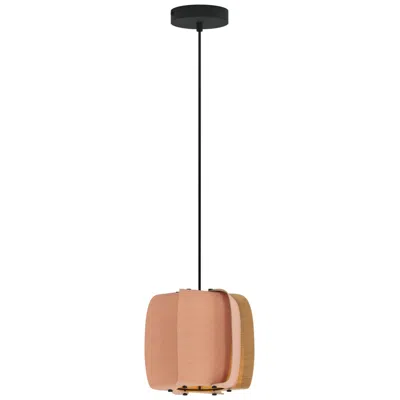 Bruck Lighting Wep Alba 26 10.25"w Pendant Black Finish With Rose/ash Shade Made To Order