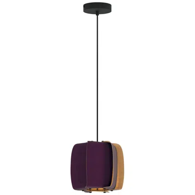 Bruck Lighting Wep Alba 26 10.25"w Pendant Black Finish With Violet/ash Made To Order