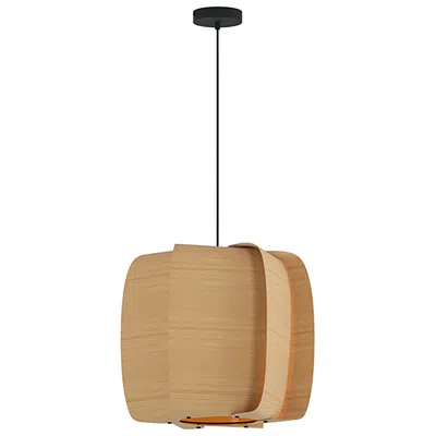 Bruck Lighting Wep Alba 54 21.25"w Pendant Black Finish With Ash Shade Made To Order