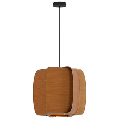 Bruck Lighting Wep Alba 54 21.25"w Pendant Black Finish With Petiribi/ash Made To Order