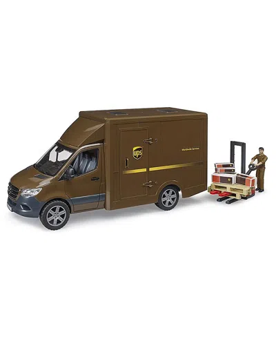Bruder 1/16 Mercedes-benz Sprinter Ups Truck With Manually Operated Pallet Jack 2-4 - Ages 5-7