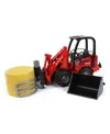BRUDER SCHAFFER COMPACT LOADER WITH BALE GRIPPER AND A ROUND BALE 2-4 - AGES 5-7