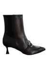 Bruglia Black Nappa Ankle Boot In Black