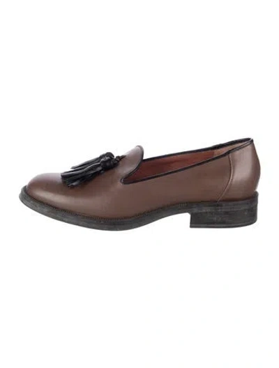 Pre-owned Bruglia Leather Loafers In Brown