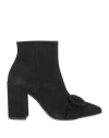 Bruglia Woman Ankle Boots Black Size 10 Soft Leather In Black