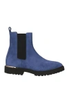 Bruglia Woman Ankle Boots Bright Blue Size 8 Leather