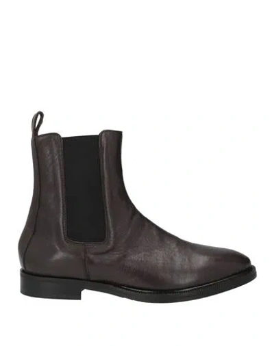 Bruglia Woman Ankle Boots Dark Brown Size 6 Leather