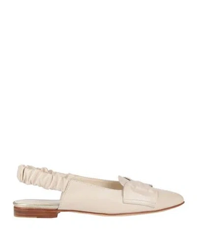 Bruglia Woman Ballet Flats Ivory Size 7 Soft Leather In White