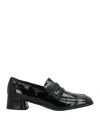 Bruglia Woman Loafers Black Size 5.5 Leather In Black