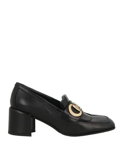 Bruglia Woman Loafers Black Size 9 Leather