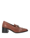 Bruglia Woman Loafers Brown Size 6 Soft Leather In Brown