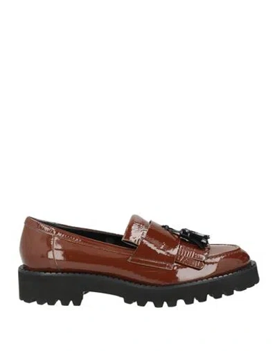 Bruglia Woman Loafers Brown Size 7 Leather