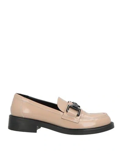 Bruglia Woman Loafers Sand Size 11 Leather In Beige