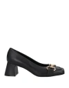 Bruglia Woman Pumps Black Size 9.5 Soft Leather In Black