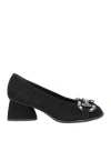 Bruglia Woman Pumps Black Size 6 Leather In Black