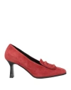 Bruglia Woman Pumps Brick Size 8 Leather In Red
