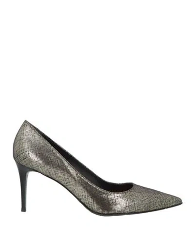 Bruglia Woman Pumps Gold Size 9 Leather