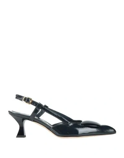 Bruglia Woman Pumps Midnight Blue Size 6.5 Leather