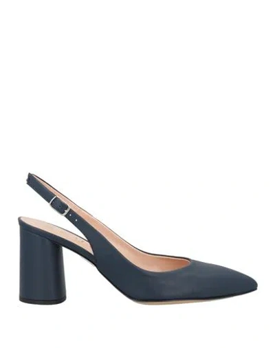 Bruglia Woman Pumps Midnight Blue Size 9 Leather